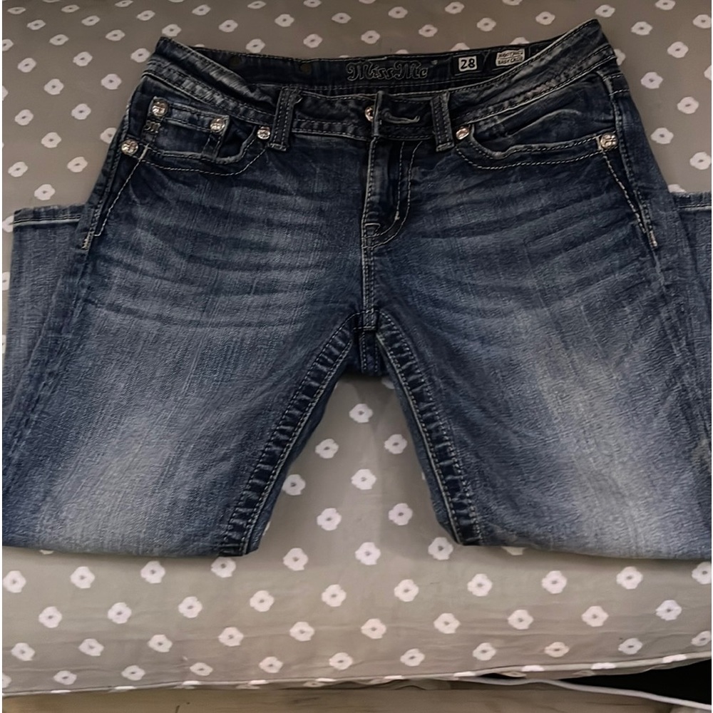 Miss me size 28 easy crop jeans
